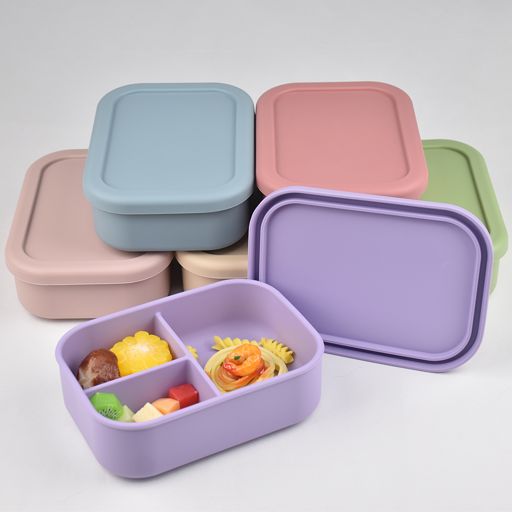 Meal Preparation - Пищевой силиконовый ланч-бокс Bento с 3