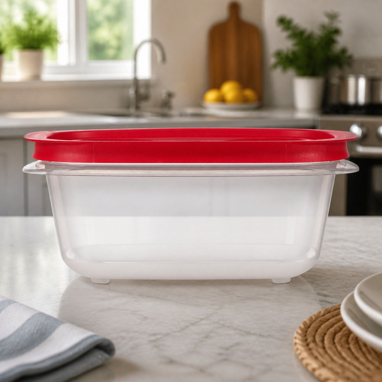 Meal Prep Organizer - Красный прямоугольный контейнер для хранения продуктов