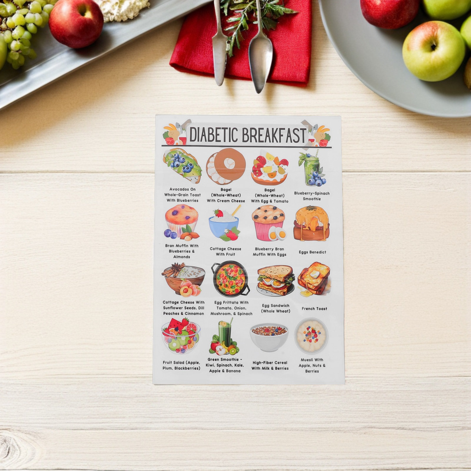 Meal Prep Plan - Набор из 3-х плакатов с таблицей