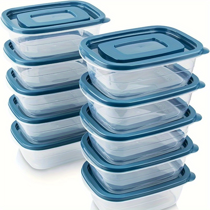 Meal Prep Containers Xl - Набор из 6 прозрачных штабелируемых пластиковых
