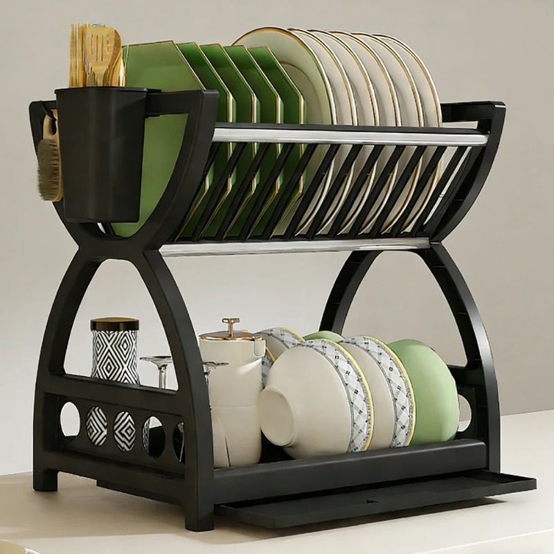 Двухуровневая сушилка для посу – обзор и цена Meal Prep Organizer