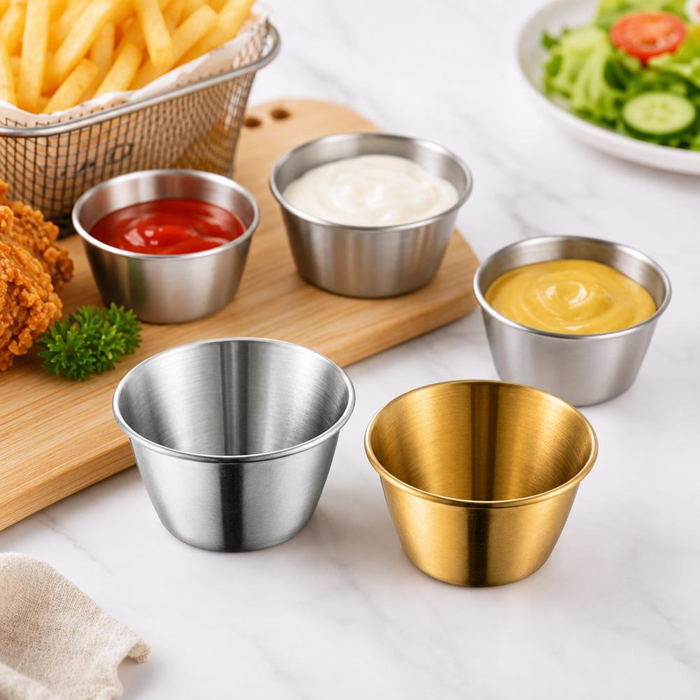 Мини-чашки для соуса из нержав – обзор и цена Sauce Dipping Cup