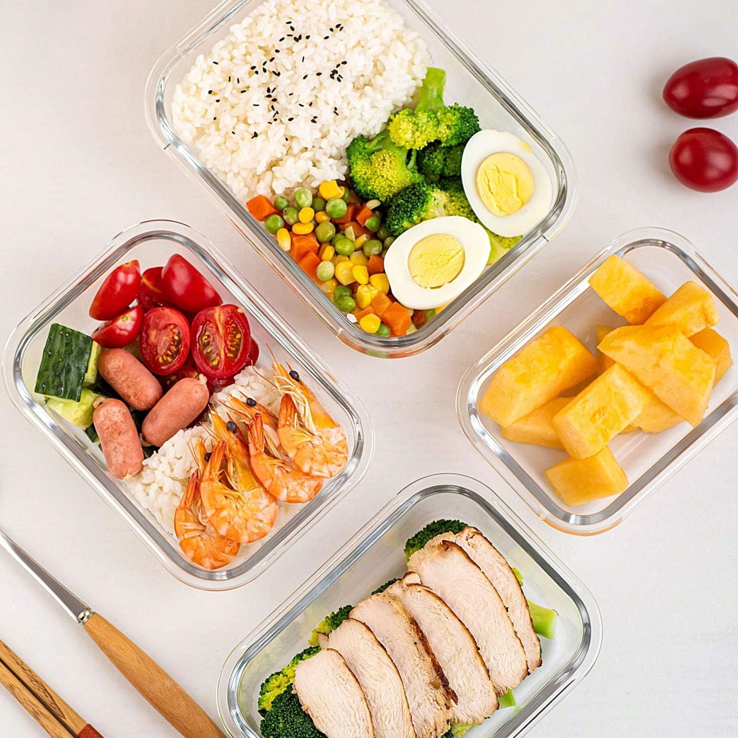 Набор из 10 стеклянных контейн – обзор и цена Meal Preparation