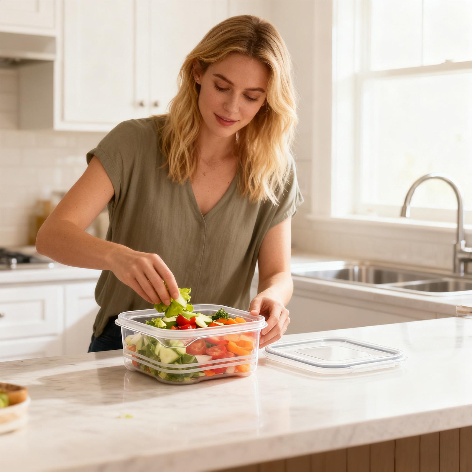 Прозрачный герметичный штабели – обзор и цена Meal Prep Organizer